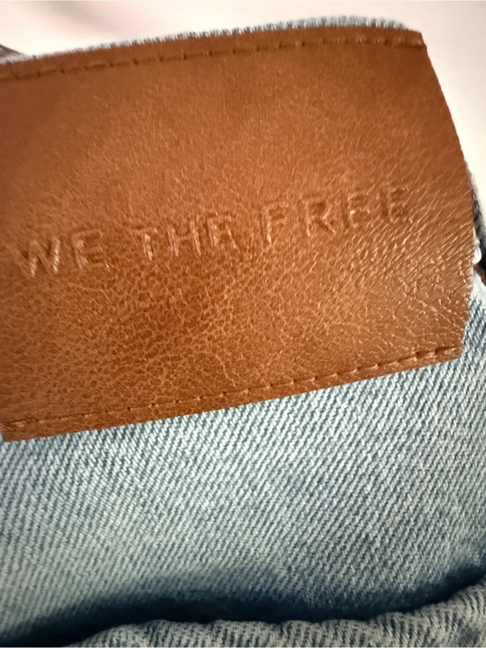 Free People We The Free Tinsley Baggy High Rise Jeans Bright Eyes 31 NWT 34 Long - Picture 7 of 14